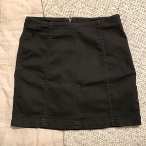 Free People black jean stretch skirt